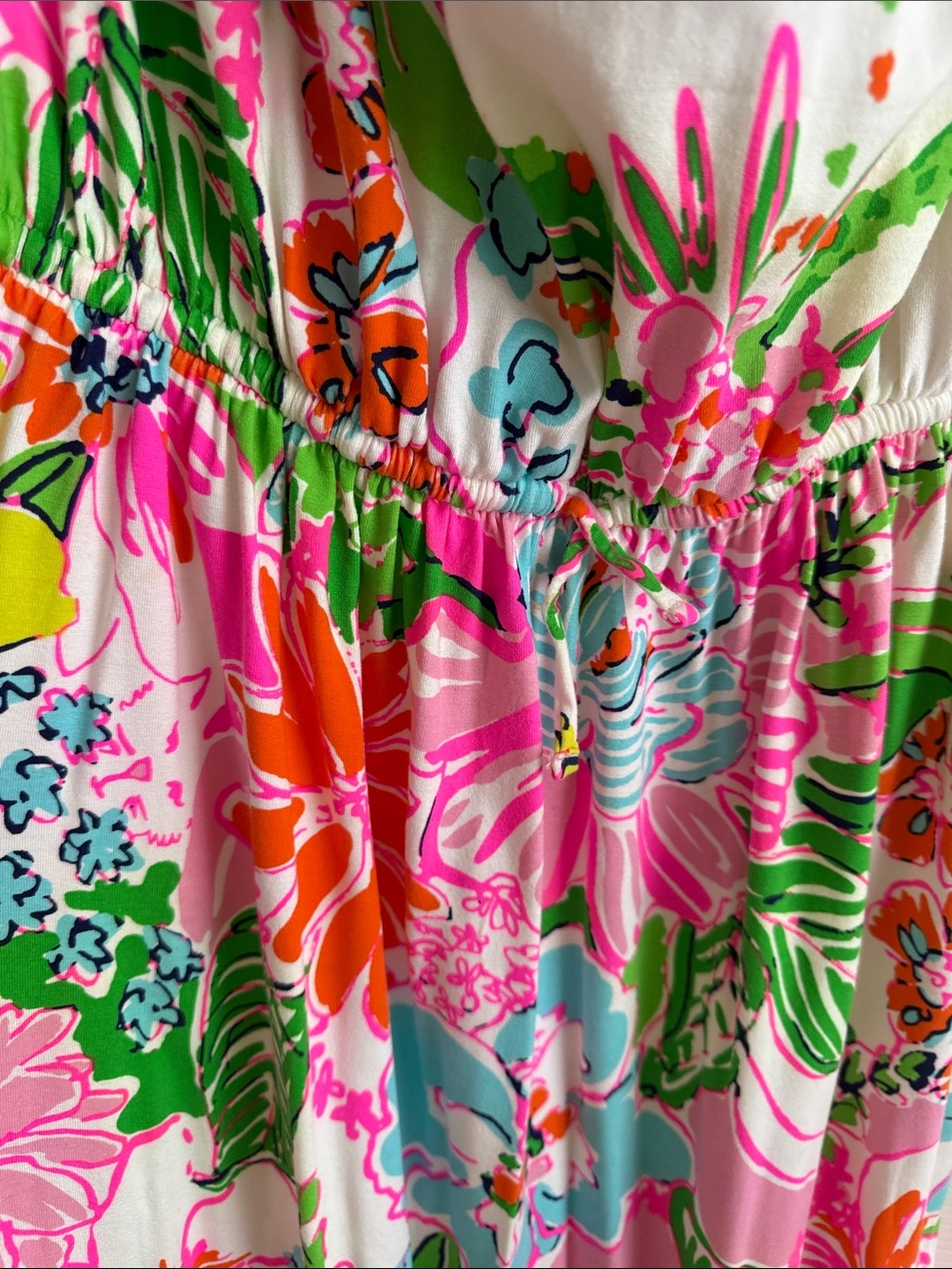 Lilly Pulitzer Pink Multi Floral Maxi One-Piece - Picture 4 of 5